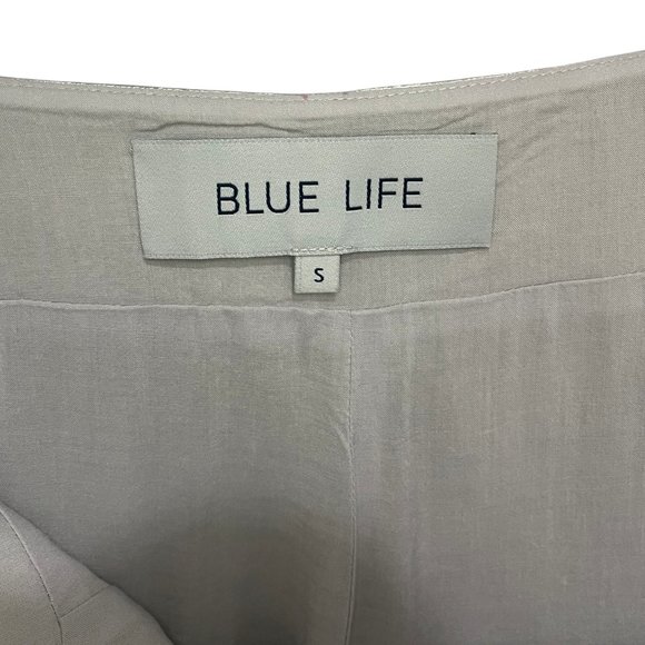 Blue Life Colton High Waist Faux Vegan Leather Shorts Silver Small New With Tags - Picture 7 of 11